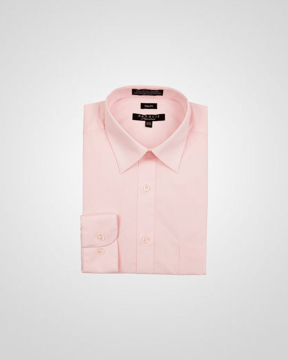 blush mens dress shirt VKWEAR Men's Classic Fit Long Sleeve Wrinkle Resistant Button Down Premium Dress Shirt (Blush,S), Size: Small, Pink